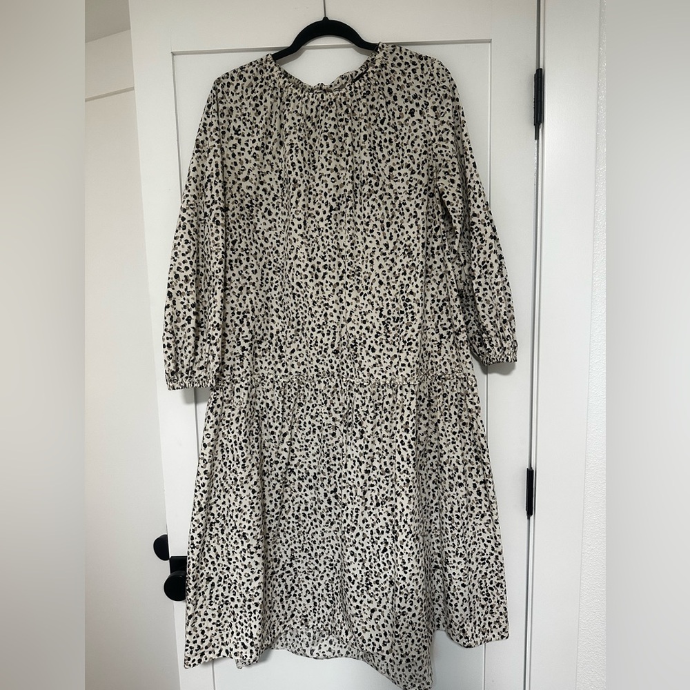 3/4 Sleeve Dress with Back Bow, Midi length